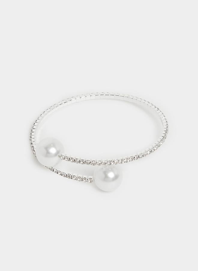 Styli Big Textured Faux Pearl Ring - Image 2