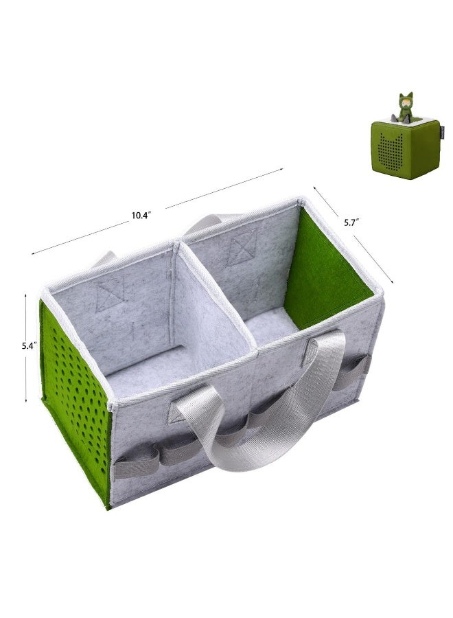 Case for Toniebox Starter Set, Bag for Tonies Box Kids Hard Case with Handle, Portable Travel Case for Toniebox Starter Set, Portable Carrying Case for Toniebox, Compatible with Tonies Figure, Green  - Image 2