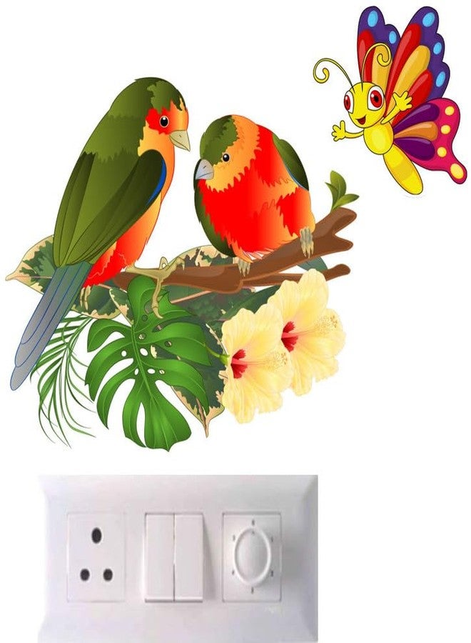 JEMOX Switch Panel Self-Adhesive Floor Stickers for Wall - Love & Natural Theme, Decorative Socket Stickers, Plug & Socket Stickers for Switches, Home Decor Item- Multicolor - Image 2