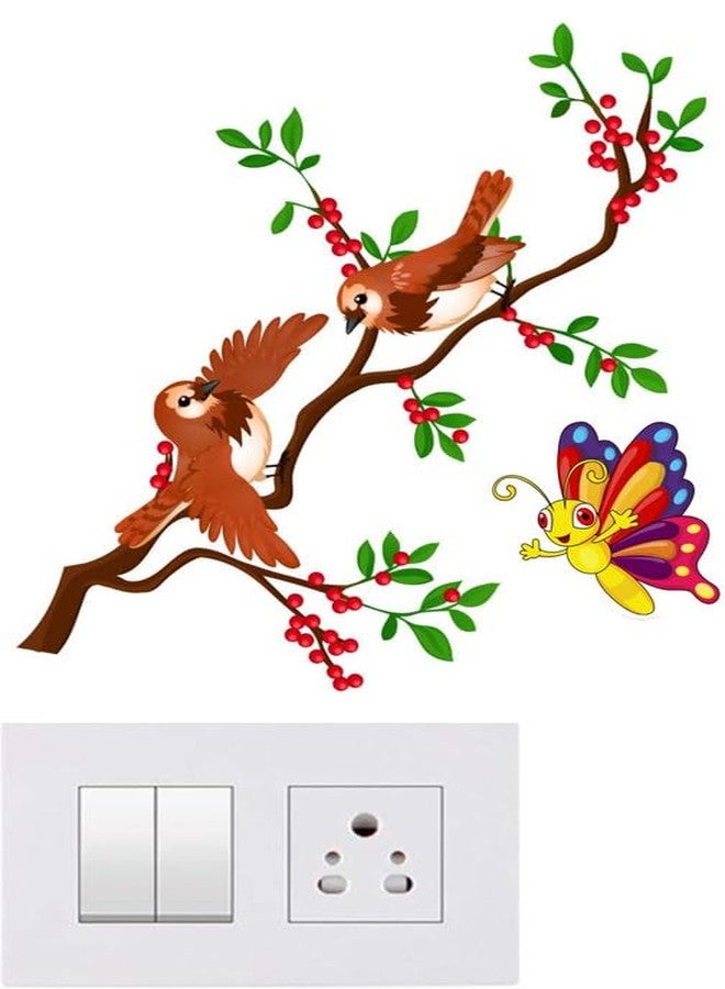 JEMOX Switch Panel Self-Adhesive Floor Stickers for Wall - Love & Natural Theme, Decorative Socket Stickers, Plug & Socket Stickers for Switches, Home Decor Item- Multicolor - Image 5