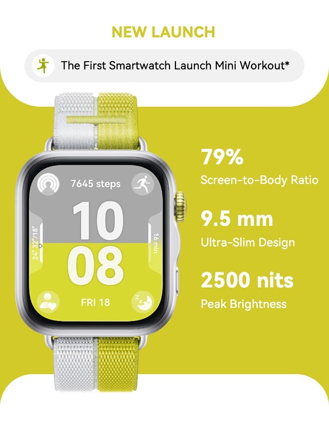 هواوي ساعة ذكية WATCH FIT 5، شاشة FullView بحجم 43 مم، متوافقة مع iOS و Android، تصل إلى 10 أيام من عمر البطارية، مراقب النوم والصحة، مراقب معدل ضربات القلب، SpO2، GPS، تمارين صغيرة - Image 1