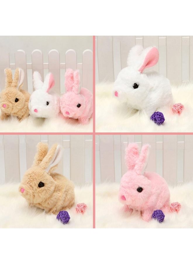 Toddler Easter Basket Stuffers Interactive Electronic Bunny Cat Flutter Stuffed Toy Can Walk And Talk Child-Color:Pink Rabbit With Carrots 150g  - Image 5