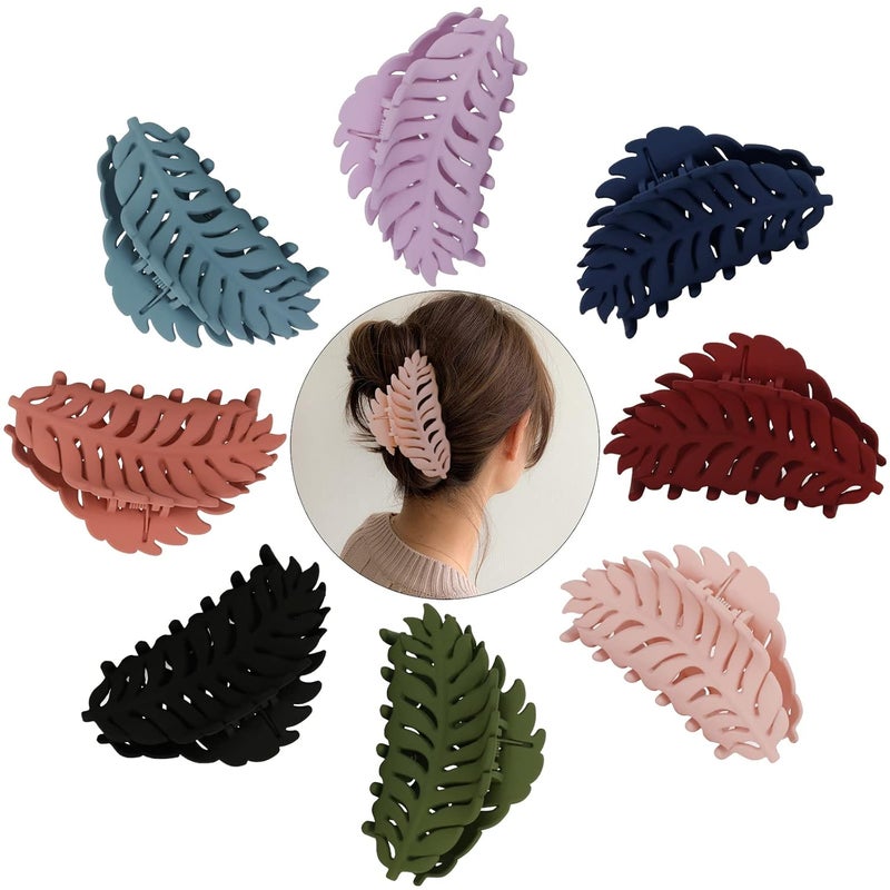 AMCAMI Hair Accessories for Women  8 Pack Trendy Banana Clips for Thick Hair 37 inch Nonslip Large Strong Hold Jaw Clips