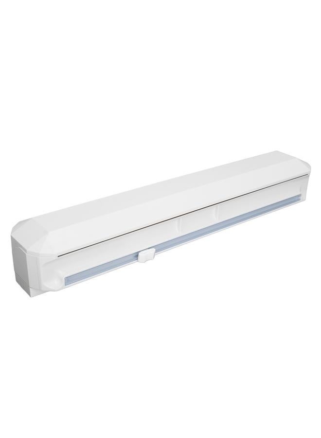 NIBEMINENT Plastic Wrap Dispenser with Slide Cutter Smooth Cutting Adjustable Reusable Cling Film Dispenser for Tin Foil M 38.5x7.5cm  - Image 3