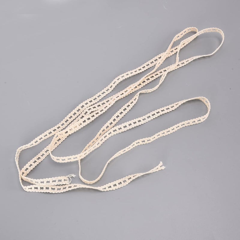 Lace Ribbon Cotton Thread, 20 Yards Hollow Design, 1cm Width - Clear Pattern, Soft Touch, Ideal for DIY Clothing Decoration and Scrapbooking - Image 2