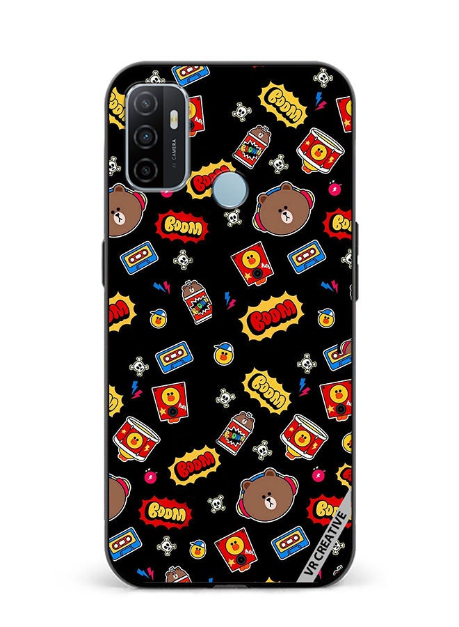 VR CREATIVE Protective Case Cover For Oppo A53 Boom Design Multicolour - Image 1