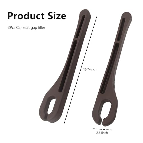KIFIDAN 2PCS Car Seat Gap Filler Organizer,Upgrade Car Side Seat Gap Filler with Phone Holder,Multifunctional Car Seat Filler Gap Space Prevents Things Dropping for Cars,SUVs (Brown) - Image 2