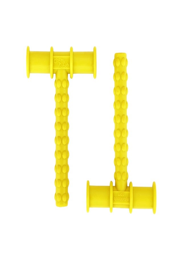 MJ Talk Tools Chewy Tube for Oral Sensory Therapy Yellow | Non-Toxic Biting & Chewing Tool for Autism, ADHD | Textured Teether for Children & Adults (Yellow chewy tube) - Image 4