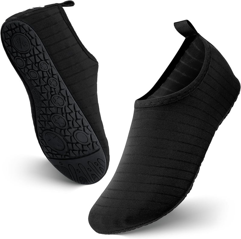 JOTO Water Shoes for Women Men Kids, Barefoot Quick-Dry Aqua Water Socks Slip-on Swim Beach Shoes for Snorkeling Surfing Kayaking Beach Walking Yoga - Image 1