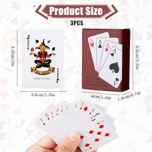 Hariendny 3 Decks Mini Playing Cards Party Spoof Fun Smal Playing Cards Miniature Poker Cards Mini Poker Game for Adults Party Favor Tiny Deck of Novelty Party Gift for Christmas Halloween New Year Par - Image 5