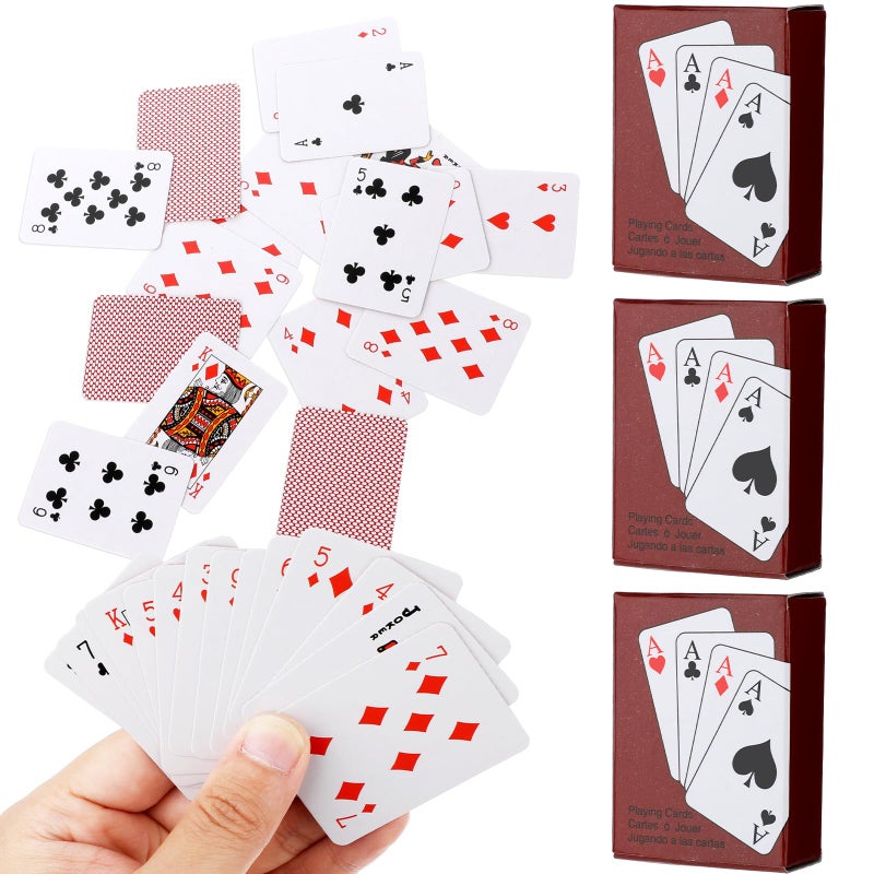 Hariendny 3 Decks Mini Playing Cards Party Spoof Fun Smal Playing Cards Miniature Poker Cards Mini Poker Game for Adults Party Favor Tiny Deck of Novelty Party Gift for Christmas Halloween New Year Par - Image 3