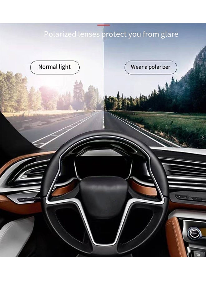 نظارات وصندوق هدايا مجموعة، أرسل للناس هدية جيدة! هذه النظارات الشمسية عالية الجودة UV400 بإطار معدني وPC توفر لك تجربة ارتداء مثالية - Image 4