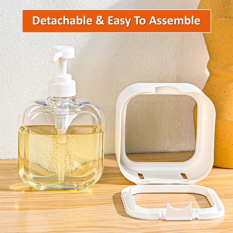 Eightiz Empty Bottle (300 ml) Soap Dispenser for Bathroom Kitchen Large-Capacity Dispensing Bottled Hand Soap Dish Soap Shower Gel Shampoo Washing Powder Replacement Empty Bottle (Pack of 1) - Image 3