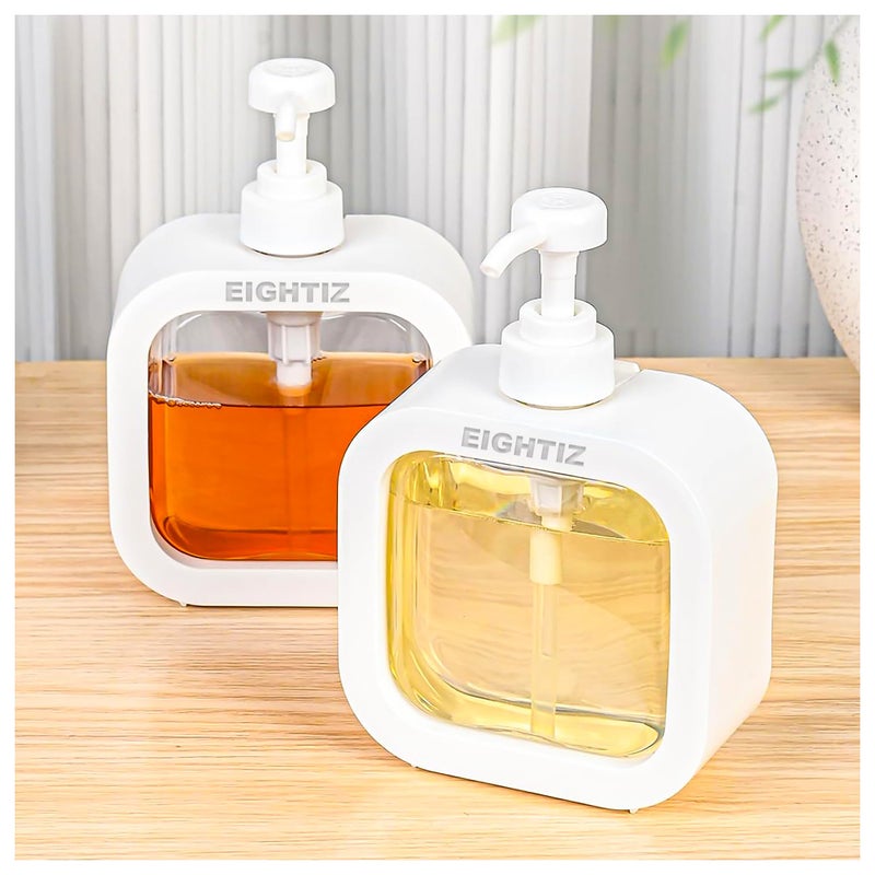 Eightiz Empty Bottle (300 ml) Soap Dispenser for Bathroom Kitchen Large-Capacity Dispensing Bottled Hand Soap Dish Soap Shower Gel Shampoo Washing Powder Replacement Empty Bottle (Pack of 1) - Image 1