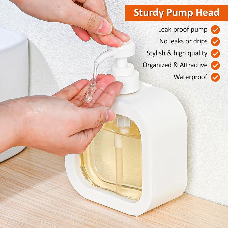 Eightiz Empty Bottle (300 ml) Soap Dispenser for Bathroom Kitchen Large-Capacity Dispensing Bottled Hand Soap Dish Soap Shower Gel Shampoo Washing Powder Replacement Empty Bottle (Pack of 1) - Image 2