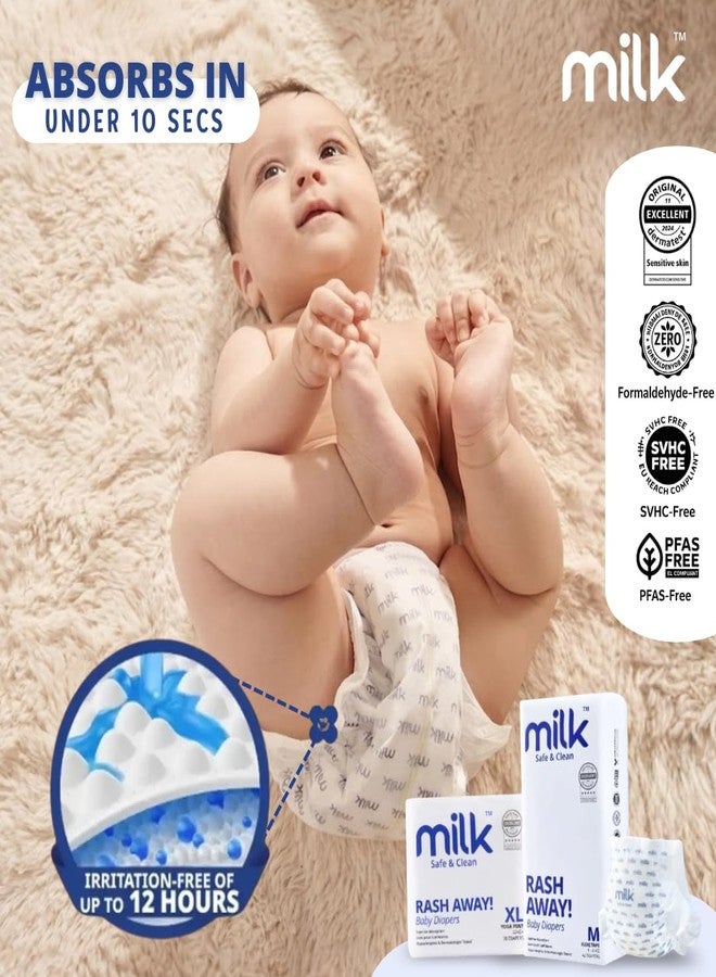 Milk Diaper Milk Baby Diaper Yoga Pants Size M, 42 Count, 6-11 kg, Rash Protection, Leak-Proof, Ultra Soft Pull-Up Pants for Babies - Image 3
