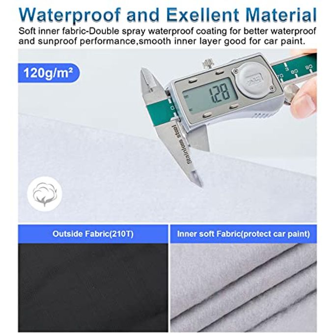 BIGACOVER For Mercedes Benz S Car Cover Waterproof All Weather Heavy Duty Protection Outdoor Full Car Covers Windproof With Driver Side Zipper Custom Fit For Mercedes Benz S-Class 2006-2025 - Image 5