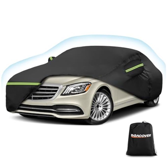 BIGACOVER For Mercedes Benz S Car Cover Waterproof All Weather Heavy Duty Protection Outdoor Full Car Covers Windproof With Driver Side Zipper Custom Fit For Mercedes Benz S-Class 2006-2025 - Image 4