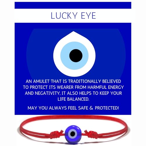 Luck Strings Genuine Evil Eye Protection Bracelet – Adjustable Red String Talisman | Handmade Kabbalah Mal de Ojo with Turkish Glass Bead for Good Luck and Energy Shield - Image 1
