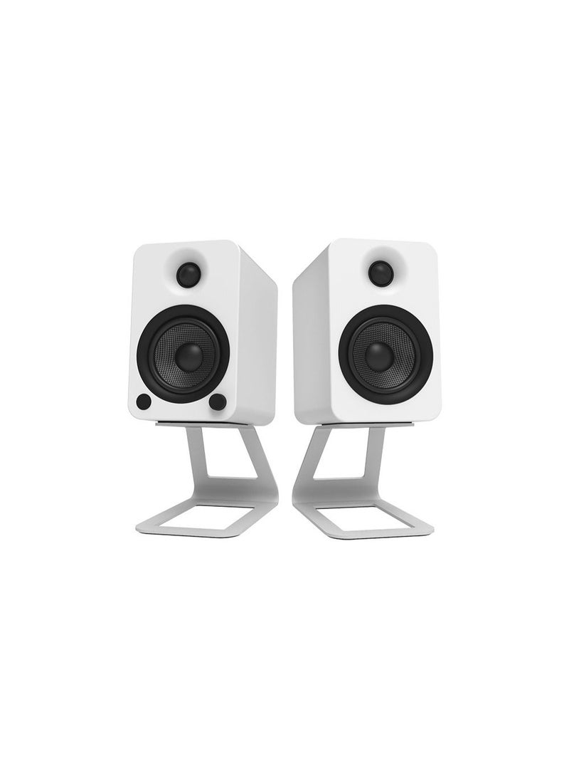 Kanto Audio SE4W Elevated Desktop Speaker Stands for Midsize Speakers-White, Pair - Image 2