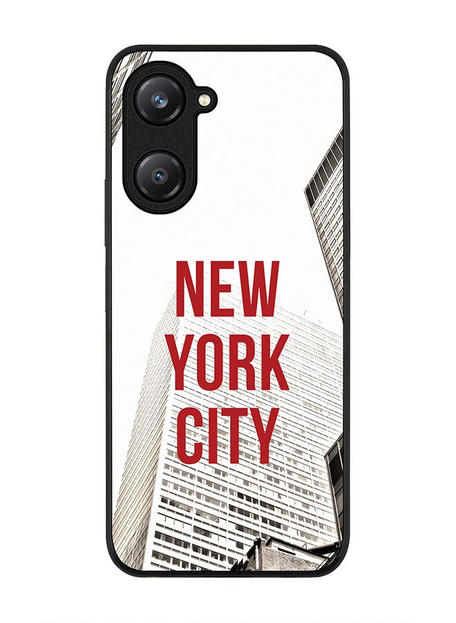 Stylizedd Rugged Black edge case for Vivo Y28s 5G / Vivo Y18 4G /Vivo Y03 4G, Slim fit Soft Case Flexible Anti Drop TPU Gel Thin Cover - New York - Skyscraper - Image 1