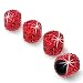 HZJD Tire Valve Stem Caps Handmade Crystal Rhinestone Red4 Pack - Image 2