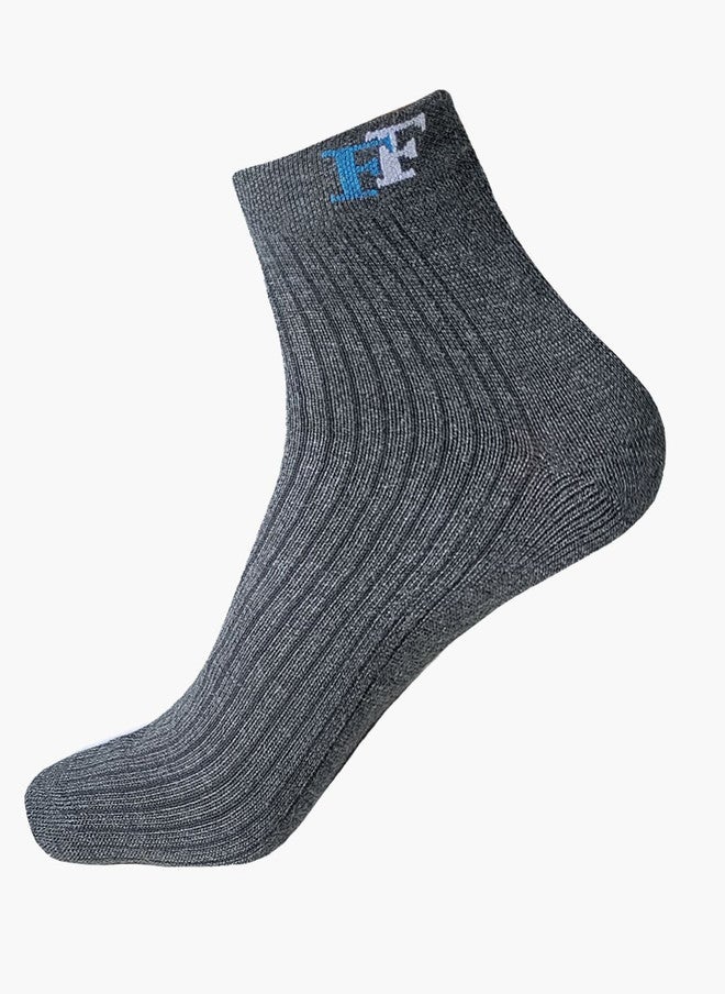 FIMS Pack of 2 Ankle Length Socks - White and Grey - Image 2