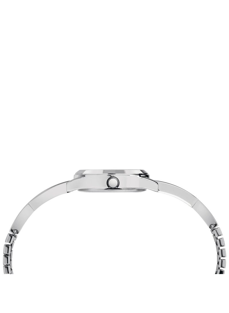 Timex Brass Analog Women's Watch With Silver Stainless Steel TW2R98700 - Image 2