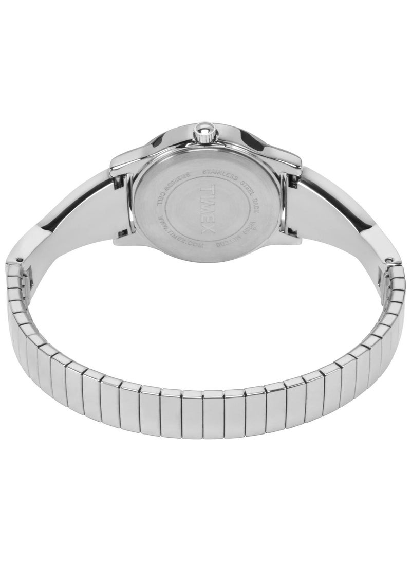 Timex Brass Analog Women's Watch With Silver Stainless Steel TW2R98700 - Image 3
