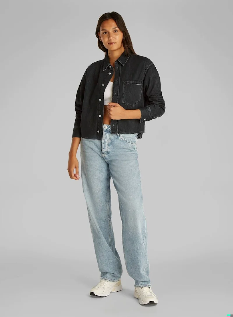 Calvin Klein Jeans Cropped Dad Denim Shirt