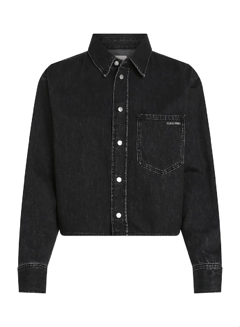 Calvin Klein Jeans Cropped Dad Denim Shirt