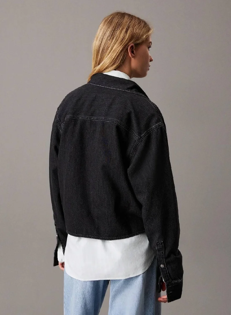 Calvin Klein Jeans Cropped Denim Dad Shirt