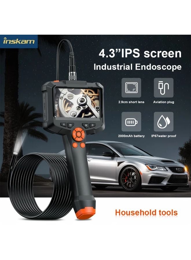4 3 Inch Display Endoscope Camera 8 LED Lights 1080P HD Pipe Inspection Tool 1M - Image 2