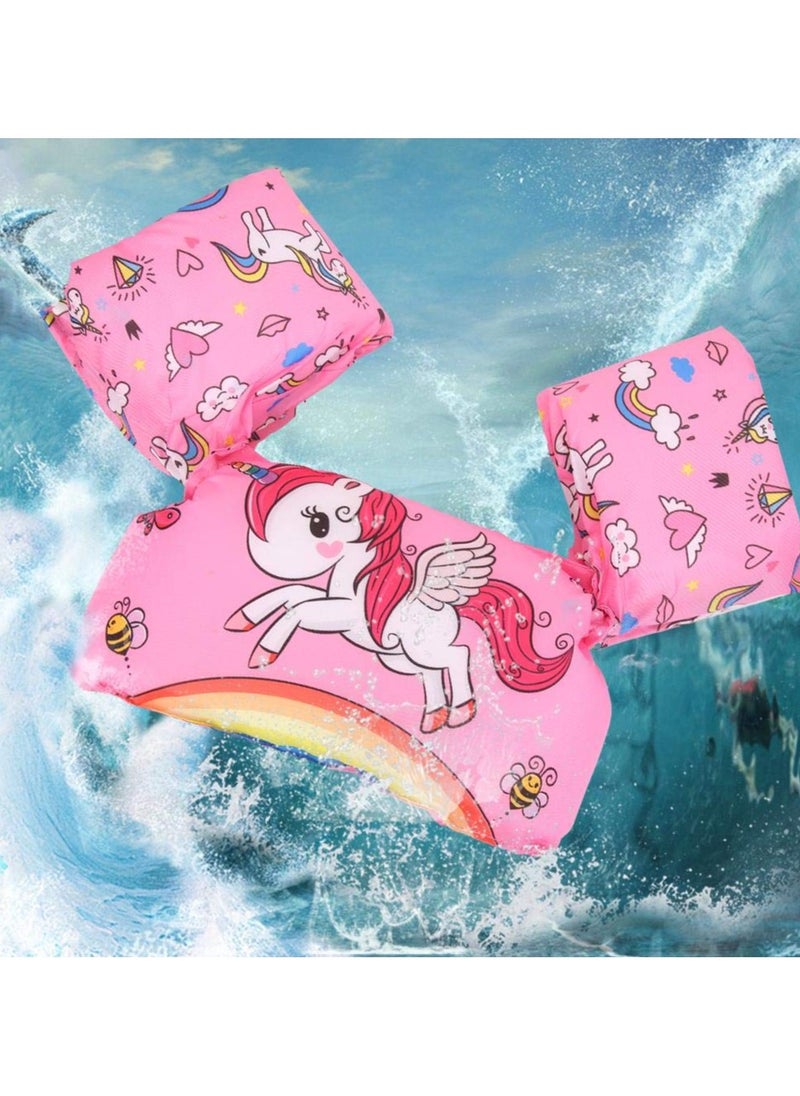 Mr. Penda Baby Pool Float Fit 30-55 Lbs, Kids Swimming Float with Arm Water Wings, Fun Ride-On Raft Pool Baby Beach Supplies for 2-6 Years Old Boy Girl (Pink Horse)  - Image 5