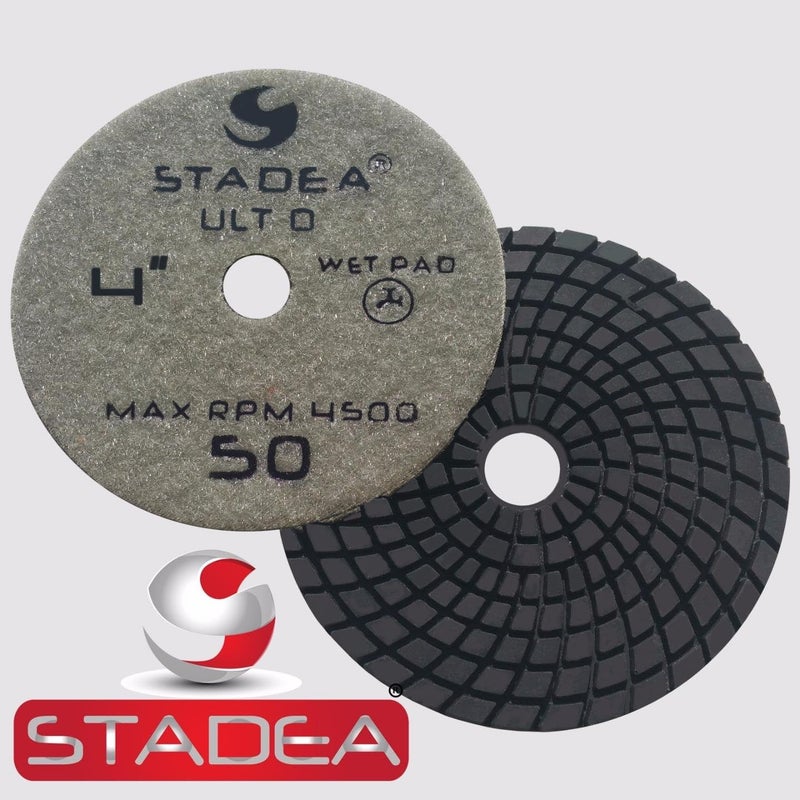 Stadea PPW109X Granite Polishing Pads 4 Diamond Pad White Buff For Granite Quartz Stones Polish - Image 3