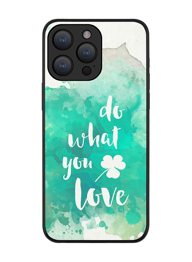 Stylizedd Cover for iPhone 15 Pro Case Rugged Black Slim fit Soft Flexible Anti Drop TPU Gel Thin Protective Phone Cases - Do what you love - Image 1