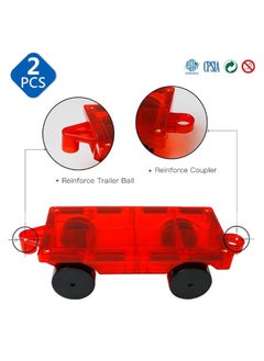Magblock MAGBLOCK 2 Pieces Magnetic Tiles Car Truck Wheel Set Compatible with Magnet Tiles for Kids Toddlers Preschool Gift Toys  - Image 1