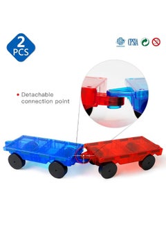 Magblock MAGBLOCK 2 Pieces Magnetic Tiles Car Truck Wheel Set Compatible with Magnet Tiles for Kids Toddlers Preschool Gift Toys  - Image 2