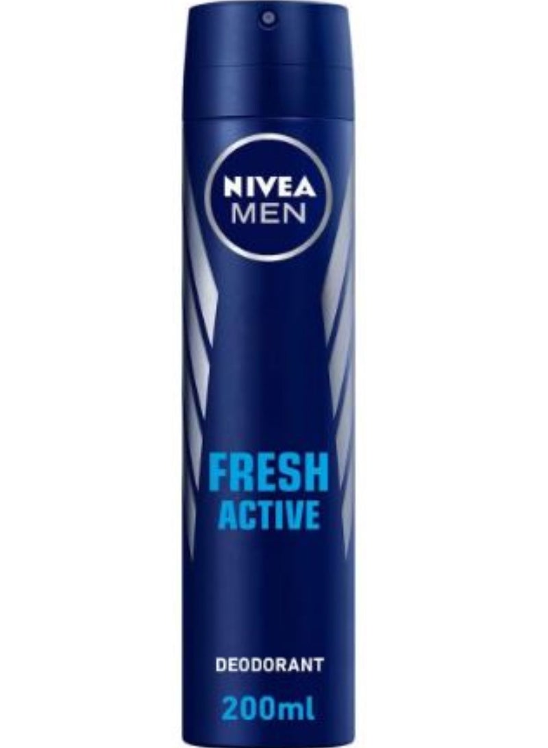 Nivea Men Fresh Active Deodorant Spray 200 ml - Image 1