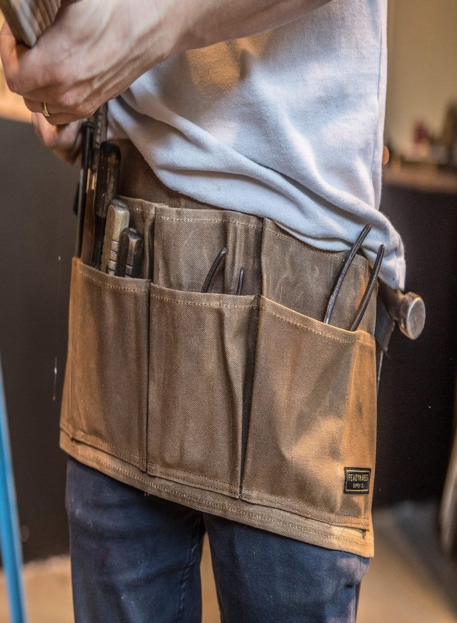 Readywares Waxed Canvas Waist Tool Apron/Waist Utility Apron/Carpenter Waist Apron - Image 2