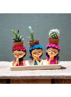 Taşdevri Life Tasdevri Life Succulent Girls 3 Piece Flowerpot Set 2  - Image 2