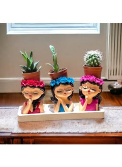 Taşdevri Life Tasdevri Life Succulent Girls 3 Piece Flowerpot Set 2  - Image 3