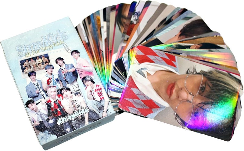 PYAJUU Stray Kids Laser Photocards 50pcs Stray Kids Album Photocard K-POP Stray kids LOMO Cards KPOP Straykids ATE Album Card Stray kids Photo Cards 5-STAR Postcard Gift for Fans Daugher - Image 4