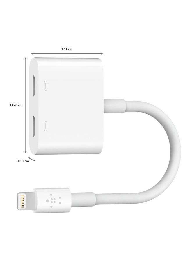 بيلكين محول شحن معتمد من MFi مع وظيفة مزدوجة لجهاز iPhone و iPad لتوصيل سماعات الصوت - Image 3