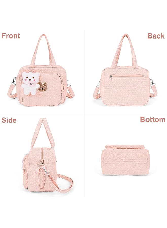 erorex Baby Diaper Bag Tote Mommy Bag Cute Baby Nappy Bag Crossbody Travel Diaper Tote Multifunction Baby  - Image 3