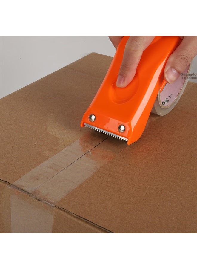 Tango Office Metal Tape Dispenser With Plastic Base And Tape Cutter (for 48mm Tape Width), Stainless Steel Blade, Orange - Image 3