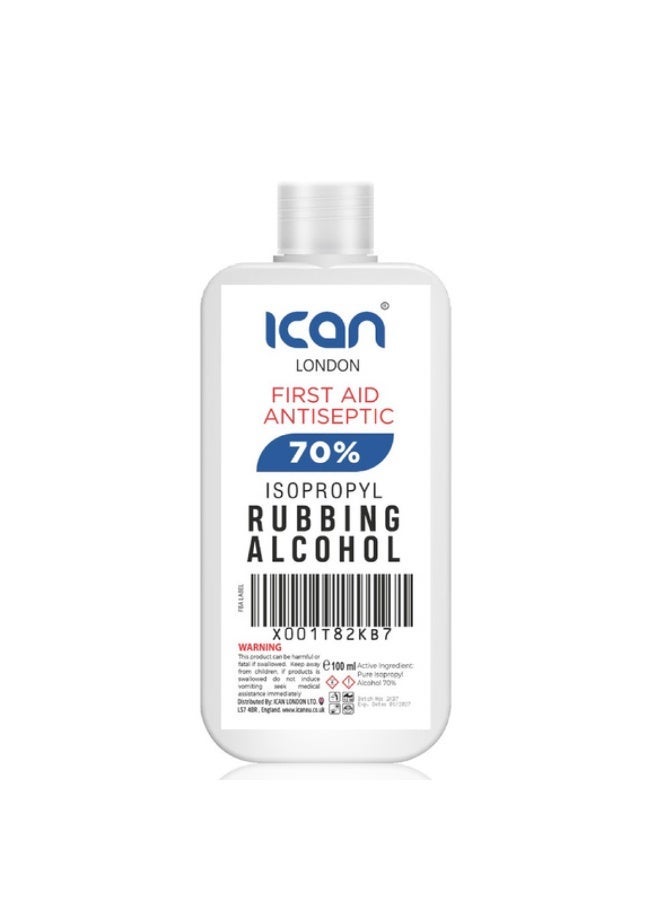 آي كان لندن إيكان لندن كحول إيزوبروبيل 70٪ إسعافات أولية مطهر ومطهر 100 مل - Image 1