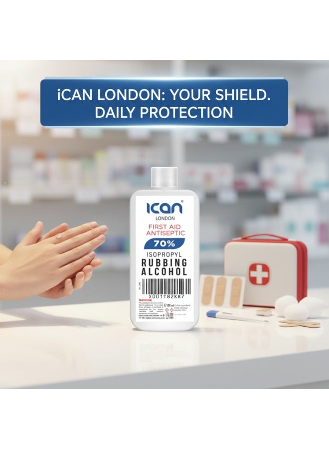 آي كان لندن إيكان لندن كحول إيزوبروبيل 70٪ إسعافات أولية مطهر ومطهر 100 مل - Image 2