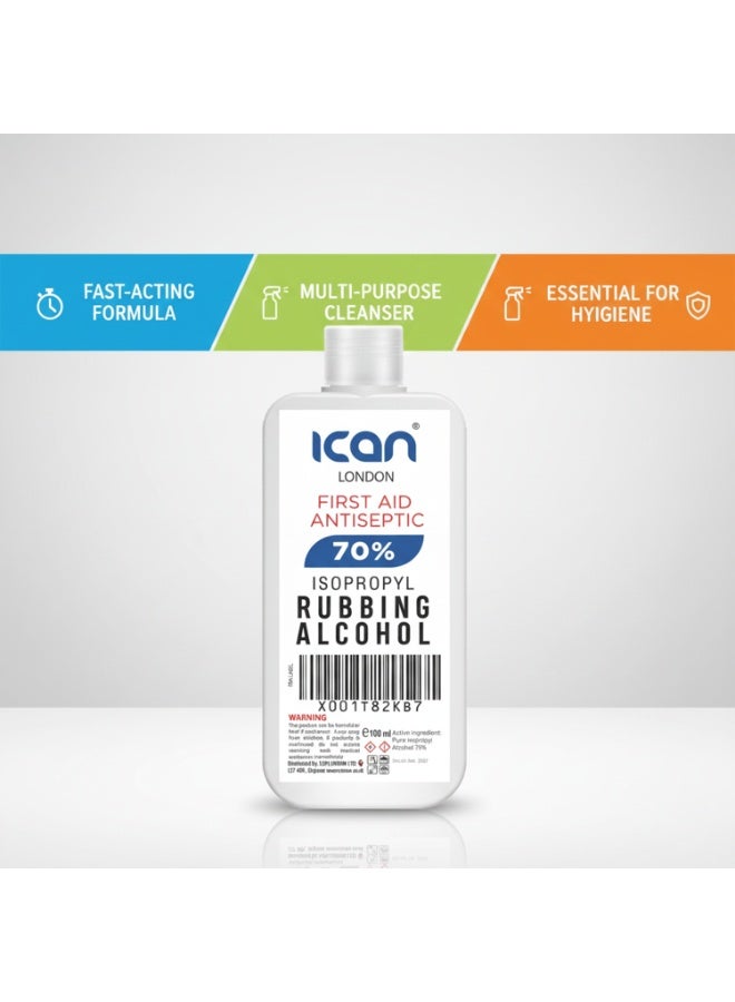 آي كان لندن إيكان لندن كحول إيزوبروبيل 70٪ إسعافات أولية مطهر ومطهر 100 مل - Image 5