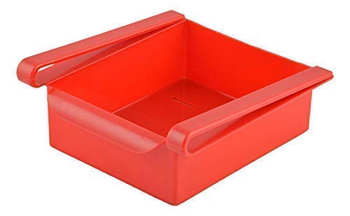Ngel Plastic Multipurpose Fridge Sliding Drawer Storage Organizer Space Saver Shelf MulticolourPack of 3 - Image 3